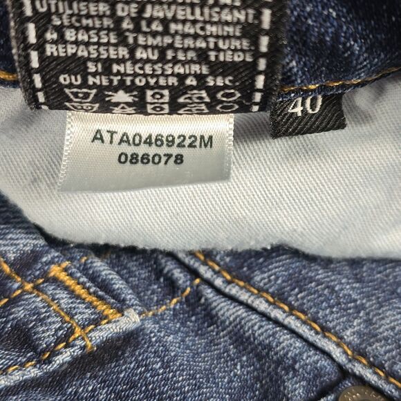 7 For All Mankind Austyn Jeans Mens 40x32 Relaxed Straight Dark Wash Stretch - Picture 7 of 10